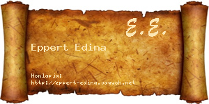 Eppert Edina névjegykártya